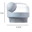 Minimalist Style Manually Adding Liquid Shampoo Shower Cleaning Shower Brush Comb Silicone Massage Brush Hair Brush