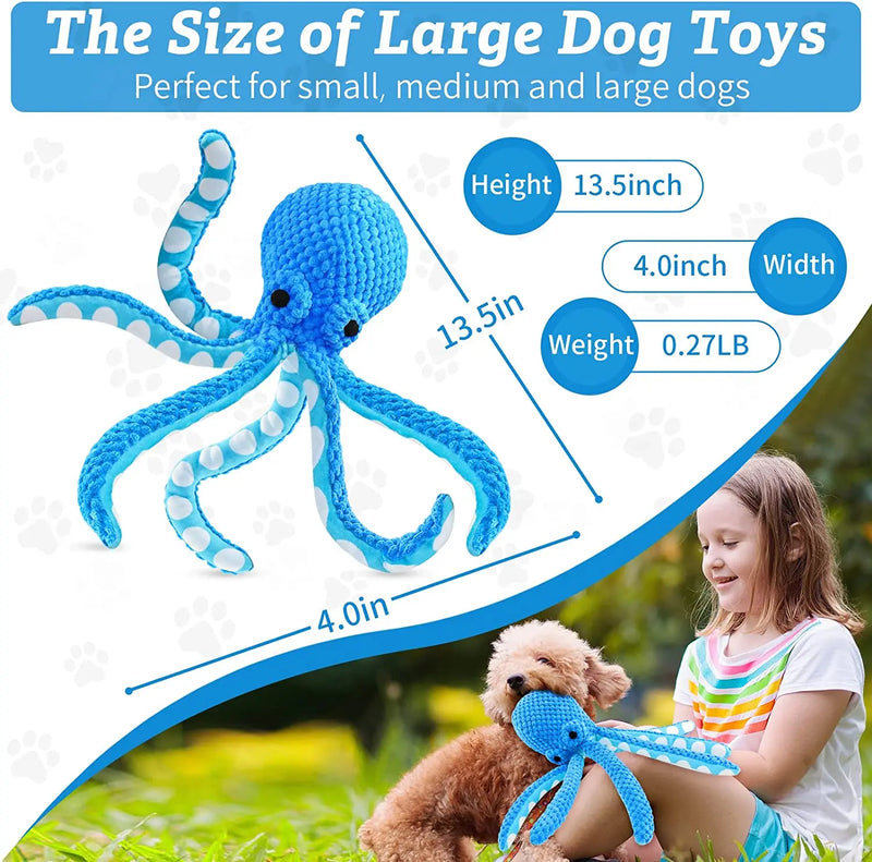 Octopus Plush Squeaky Dog Toys