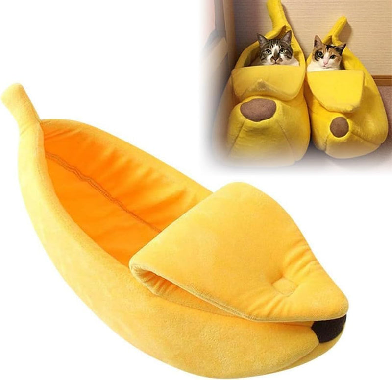 Cozy Banana Shaped Dog & Cat Bed