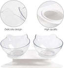 Non-Slip Double Cat & Dog Bowl with Stand 