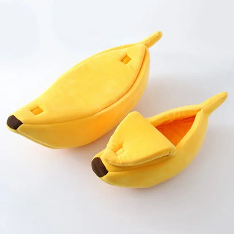 Cozy Banana Shaped Dog & Cat Bed