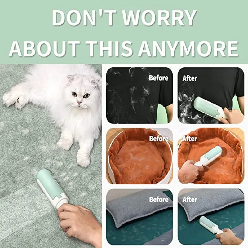 Manual Rolling Pet Hair Remover Brush