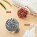 Minimalist Style Manually Adding Liquid Shampoo Shower Cleaning Shower Brush Comb Silicone Massage Brush Hair Brush