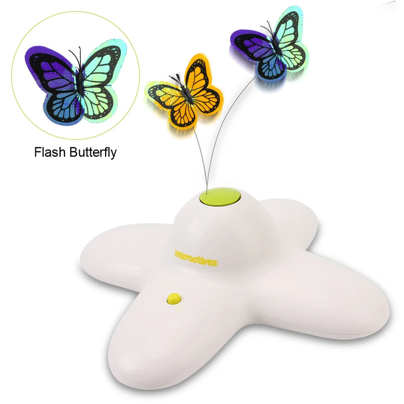 Interactive 360° Flutter Bug Cat Toy