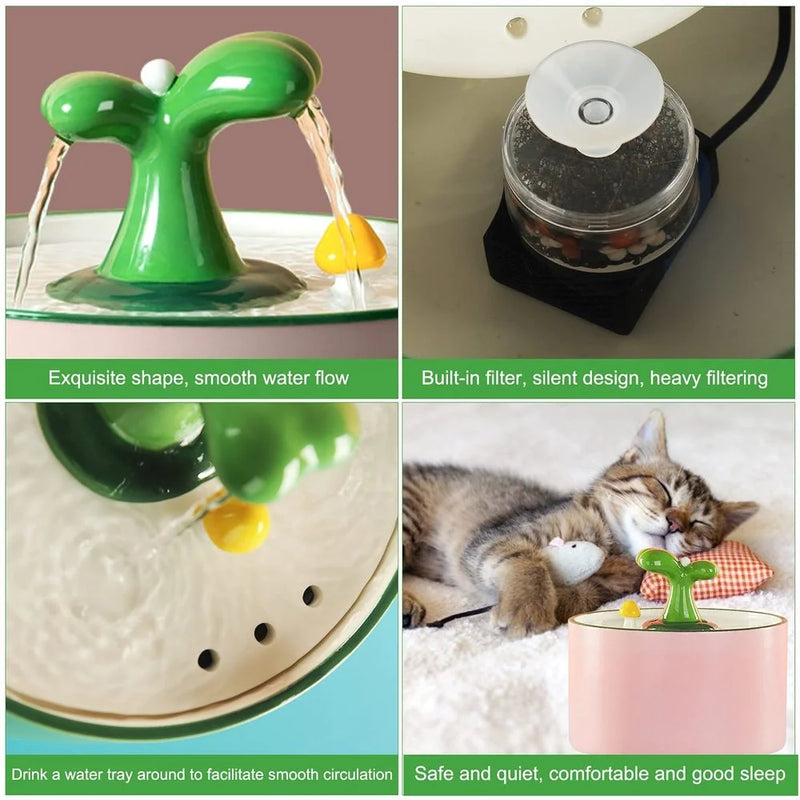 Automatic Ceramic Cat Water Fountain