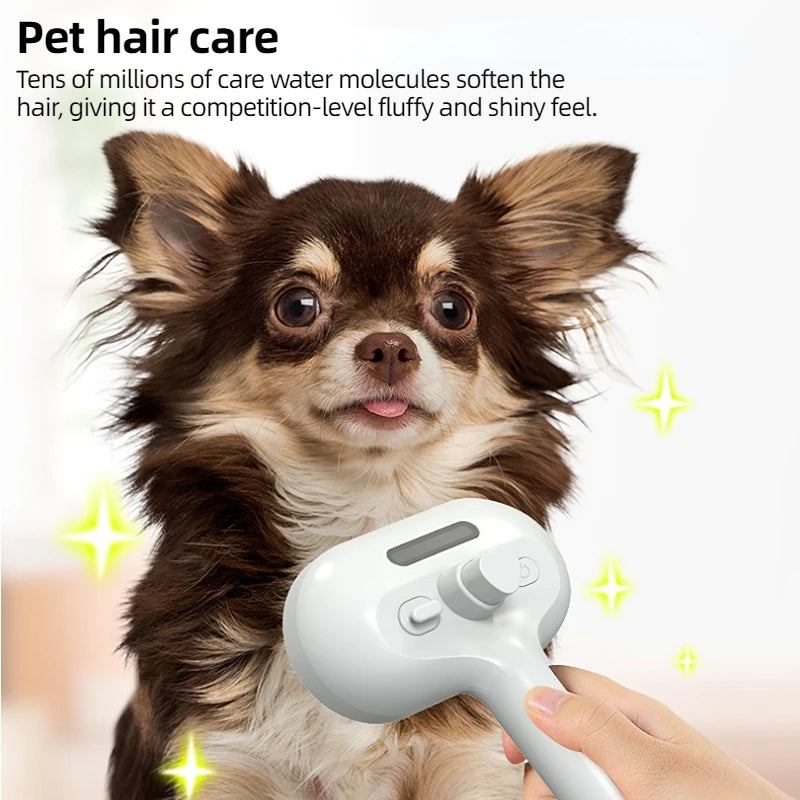 Self-Cleaning Pet Grooming Comb with Spray