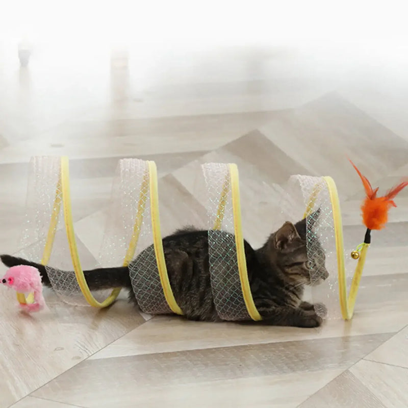 Cat Hunting Spiral Tunnel Toy