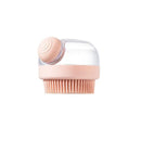 Minimalist Style Manually Adding Liquid Shampoo Shower Cleaning Shower Brush Comb Silicone Massage Brush Hair Brush